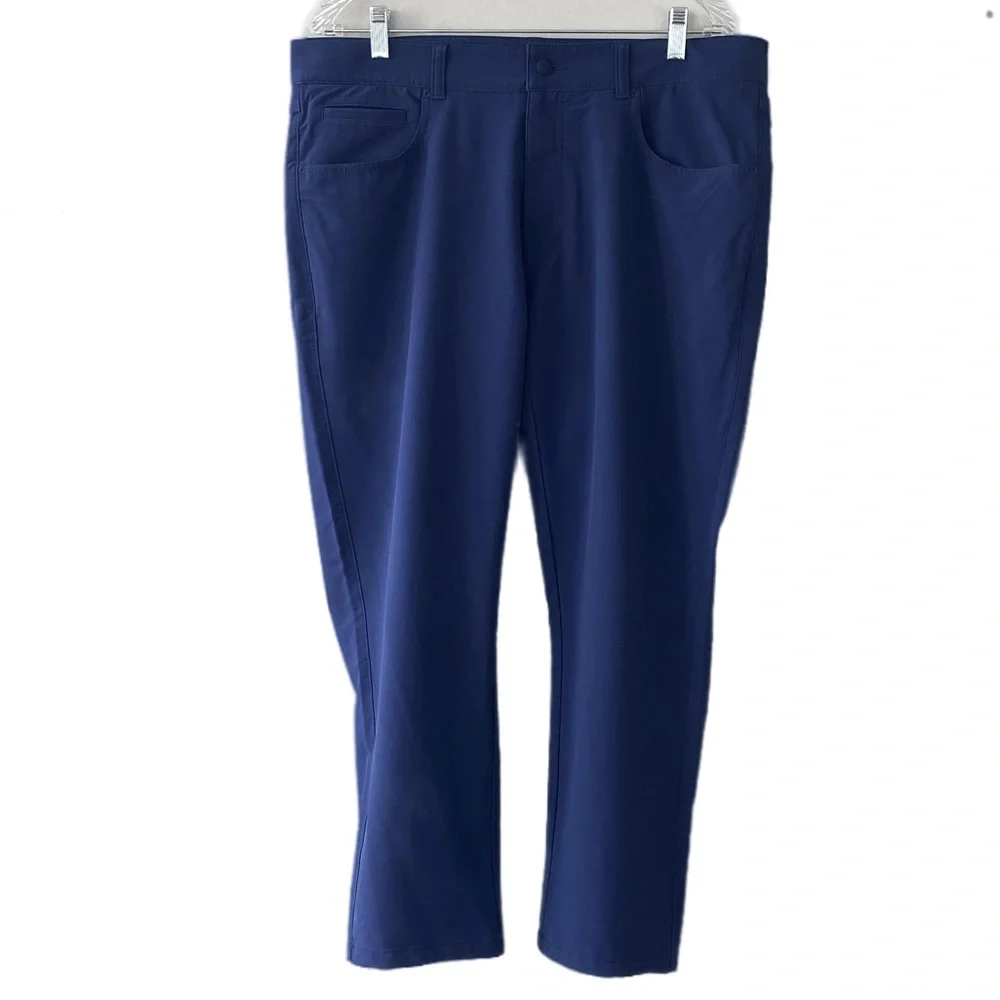 Peter Millar Crown Performance 5 Pocket Dress Casual Golf Pants Navy Blue